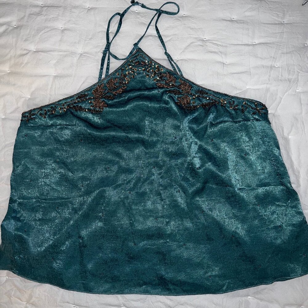 Free People Silk Strapless Top